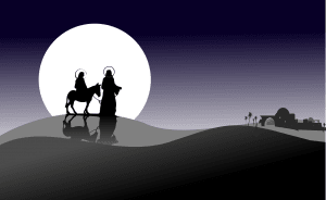 christmas, star, holidays, joseph, mary, holy family, birth, bethlehem, nature, night, desert