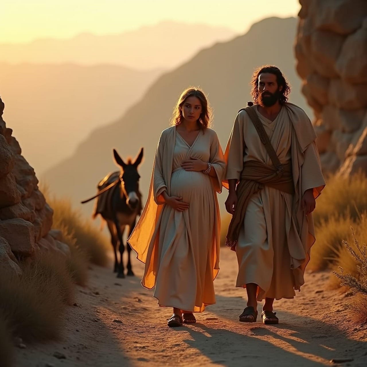 Photo by JESUS_is_our_only_HOPE ai generated, mary, joseph, travel, christmas, jesus, christ, donkey, christianity, religion, christian, religious